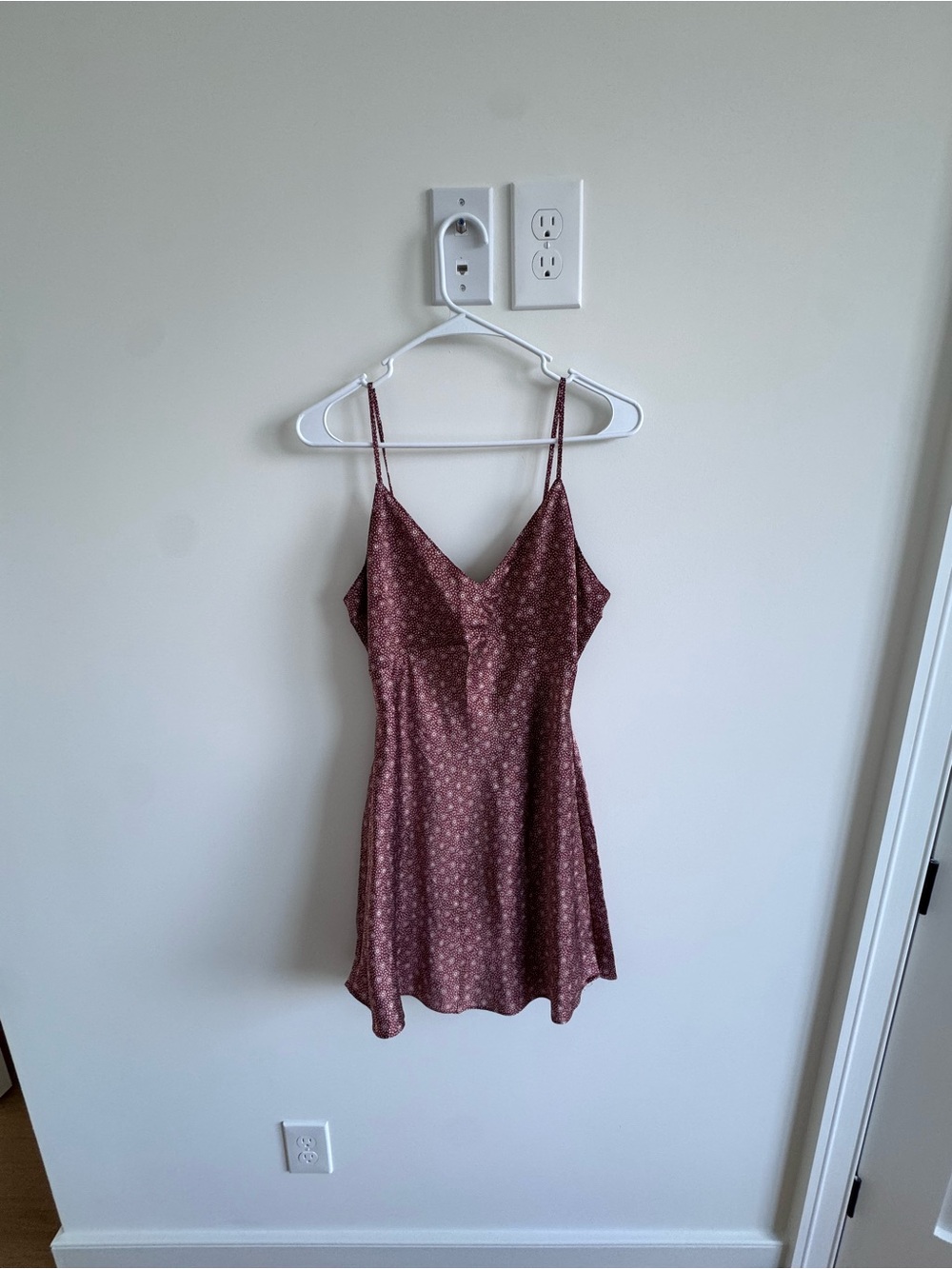 Abercrombie & Fitch Rust/Copper Floral Slip mini dress